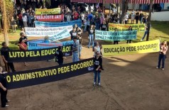 Educadores devem fazer nova manifestação na Prefeitura de Dourados (Foto: Divulgação/Simted)