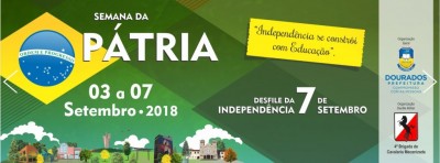 Convite da prefeitura informa que “Independência se constrói com educação” - foto: reprodução/Prefeitura de Dourados