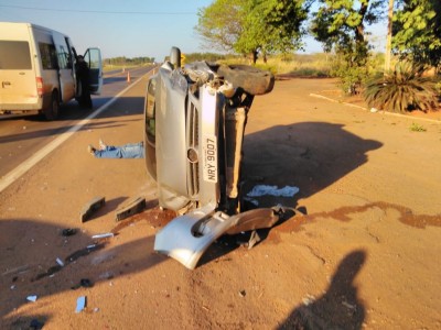 DOF recupera veículo furtado após colidir com viatura (Foto: DOF/Sejusp)