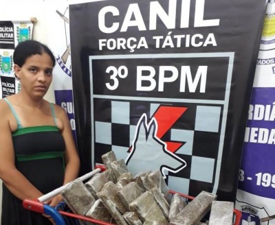 Alessandra Cristina da Costa Silva, de 31 anos, presa acusada de tráfico de drogas (Foto: Sidnei Bronka)