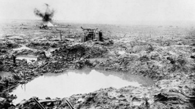 Cena da batalha de Passchendaele (Foto: Reprodução)