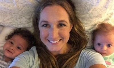 Katie e seus dois filhos, Grayson e Hannah (Foto: Arquivo pessoal)