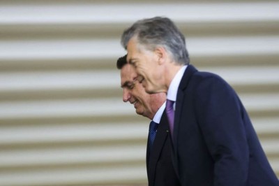 O presidente Jair Bolsonaro recebe o presidente da Argentina, Mauricio Macri, para almoço no Palácio do Itamaraty. - Marcelo Camargo/Agência Brasil