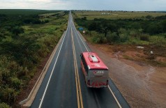 MS-395: asfalto de qualidade entre Bataguassu e Brasilândia (Foto: Edemir Rodrigues)