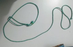 Corda usada pelo caminhoneiro para tentar suícidio - Foto: divulgação/PM