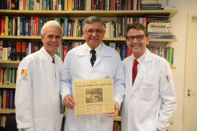 Os médicos Edmar Maciel, Odorico Moraes e Marcelo Borges são responsáveis pela pesquisa da técnica (Foto: Marcelo Borges)