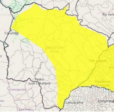 Alerta para risco de chuvas intensas vale para 55 municípios sul-mato-grossenses (Foto: Reprodução)