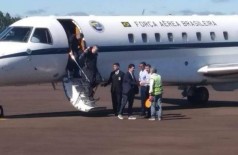 Ministro da Justiça, Sérgio Moro precisou desembarcar em Dourados e seguir de carro até a fronteira (Foto: Campo Grande News)