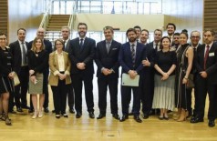 Delegação brasileira, em Bruxelas, em junho, durante o fechamento do acordo de livre comércio entre Mercosul e União Europeia (Foto:Ministério das Relações Exteriores)