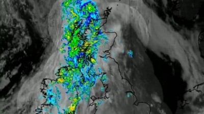 Imensa nuvem de formigas voadoras sobre o Reino Unido é vista do espaço Foto: Reprodução/Twitter(Met Office)