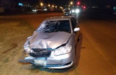 Carro envolvido em acidente fatal na Rua Coronel Ponciano (Foto: Adilson Domingos/Arquivo)