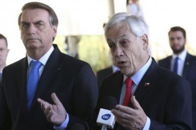 Bolsonaro e Piñera trataram de questões ambientais - Foto: Antonio Cruz/Agência Brasil