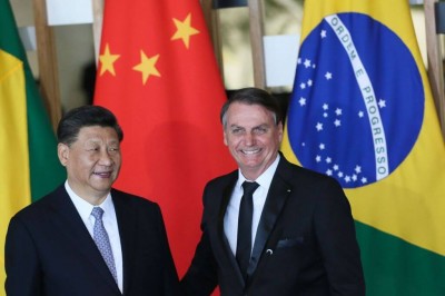 Bolsonaro se reuniu hoje com presidente Xi Jiping em Brasília (Foto: Valter Campanato/Agência Brasil)