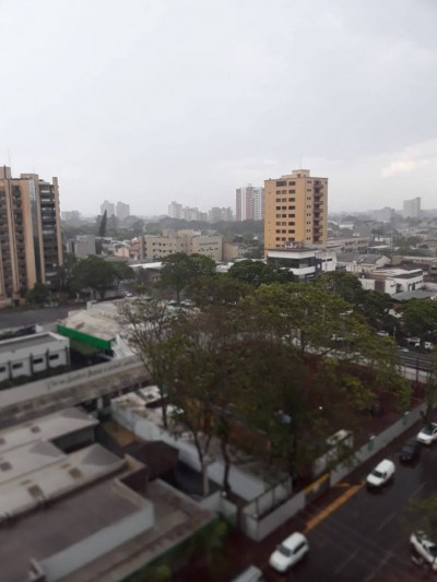 Embrapa apurou 0.6 milímetros durante 5 minutos nesta tarde em Dourados (Foto: André Bento)