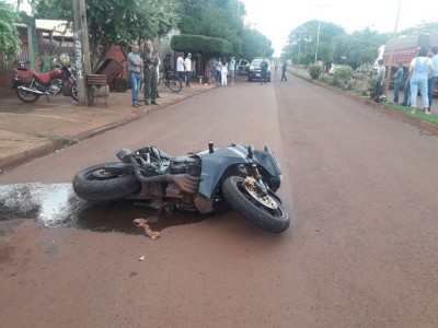 Jovem não resistiu após queda de moto - Foto: Olimar Gamarra/Rio Brilhante em Tempo Real