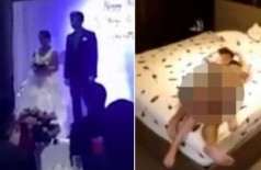 Vídeo de sexo com traição é exibido pelo noivo em casamento na China (Foto: Reprodução/YouTube)