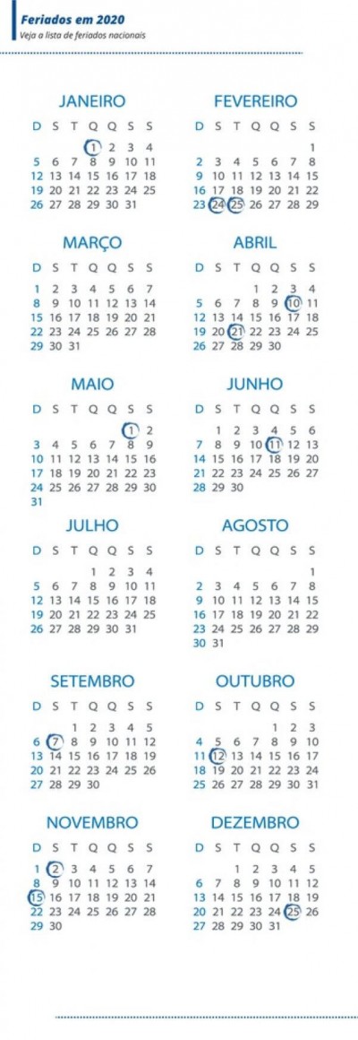 Dez feriados poderão ser emendados com sábados e domingos (Arte/Agência Brasil)