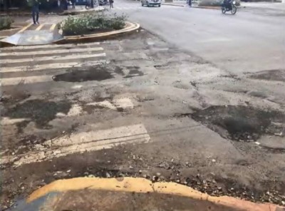 MPE pretende periciar tapa-buracos realizado em Dourados (Foto: Reprodução)