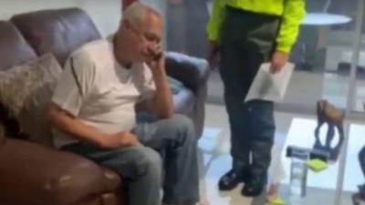 El Tio após ser preso em casa em Medellin Foto: Reprodução/Caracol