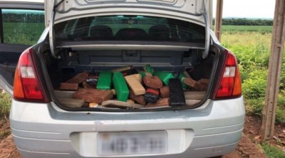 PRF de MS apreende 222 kg de drogas, revólver e munições