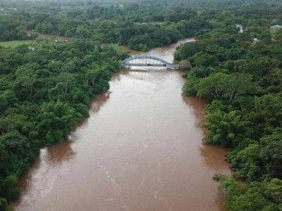 Imagem aérea do Rio Miranda, onde o corpo foi encontrado. (Foto: Divulgação).