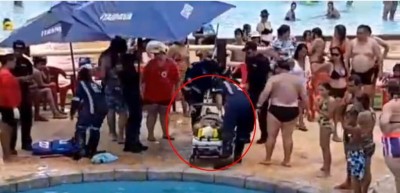 Momento em que a vítima é atendida - Foto: reprodução/vídeo