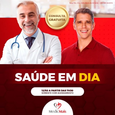 MedicMais realizará 100 avaliações médicas gratuitas no próximo dia 12 em Dourados (Foto: reprodução/MedicMais)