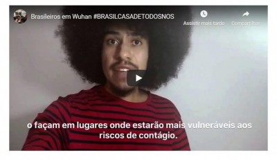 Coronavírus: Itamaraty vai repatriar brasileiros que estão na China (Foto: reprodução/vídeo)