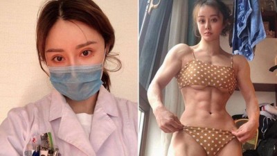 Yuan Herong, médica e fisiculturista contra o coronavírus Foto: Reprodução/Instagram(yuanherong1229)