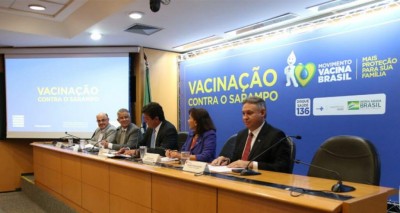 Ministério da Saúde lança a Campanha Nacional de Vacinação contra o Sarampo com foco em pessoas de 5 a 19 anos (Foto: Erasmo Salomão / ASCOM MS)