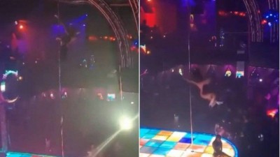 Genea Sky cai do alto de barra de pole dance - Foto: Reprodução/Instagram