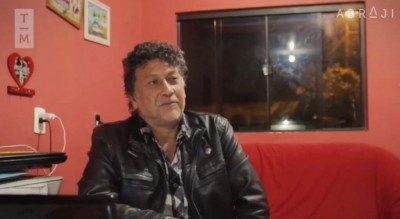 O jornalista Léo Veras falando sobre sua morte (Foto: reprodução/vídeo)