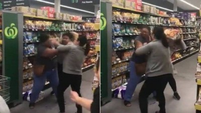 Briga por papel higiênico em supermercado inglês - Foto: Reprodução/Twitter