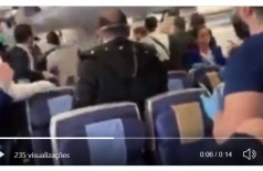 Tosse gera briga entre passageiros dentro de avião; assista