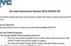 Cartilha em NY orienta sobre comportamento sexual em tempos de coronavírus (Foto: Reprodução)