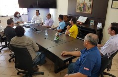 Reunião realizada no gabinete da prefeita Délia na manhã de hoje -Foto: Prefeitura de Dourados