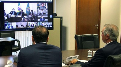 Reunião contou com a participação do ministro da Economia, Paulo Guedes, e de mais integrantes do Governo Federal (Foto: Chico Ribeiro/Divulgação)