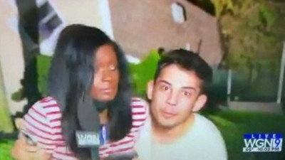 Jovem é preso após atacar repórter em transmissão ao vivo (Foto: reprodução)