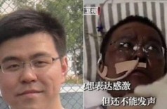 Hu Weifeng antes e depois do coronavírus - Foto: Reprodução/Twitter