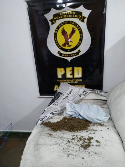 A droga foi encontrada pelos policias penais durante uma vistoria mais minuciosa com aparelho de Raio X (Foto: Divulgação/Agepen)