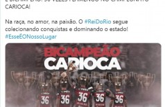 Flamengo vence por 1 a 0 e conquista seu 36º título Carioca (Foto: reprodução/Twitter/Flamengo)