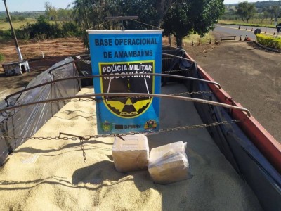 BPMRv apreende 6 toneladas de maconha em carga de arroz no MS — Foto: BPMRv/Divulgação