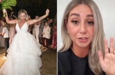 Jillian no casamento no México e no vídeo que bombou (Foto: Reprodução/TikTok)