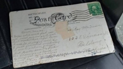 Cartão-Postal chega com atraso de 100 anos Foto: Reprodução/Fox 13