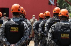 Comandante-geral do CBMMS recebeu efetivo da Força Nacional (Foto: Divulgação)
