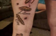 Tatuagem de fezes em 'homenagem' aos seis filhos - Foto: Reprodução/Reddit