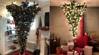 Árvores de Natal invertidas: tendência natalina (Foto: Reprodução/Instagram)