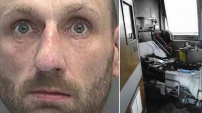 Lee Williams provocou incêndio quando estava com máscara de oxigênio e acendeu ciagarro (Foto: Divulgação/Crown Prosecution Service)