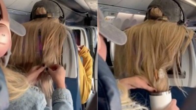 Vingança a bordo de avião (Foto: Reprodução/TikTok)