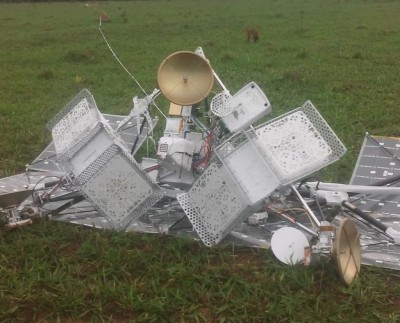 Balão satélite foi encontrado em fazenda de MS - Foto: BNC Notícias